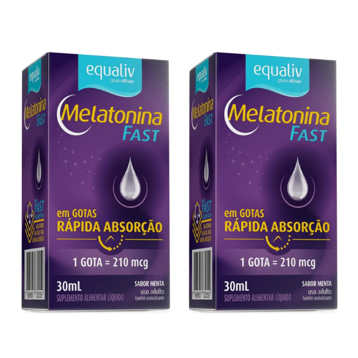 Kit 2x Suplemento Equaliv Melatonina Fast Rápida Ação 30ml