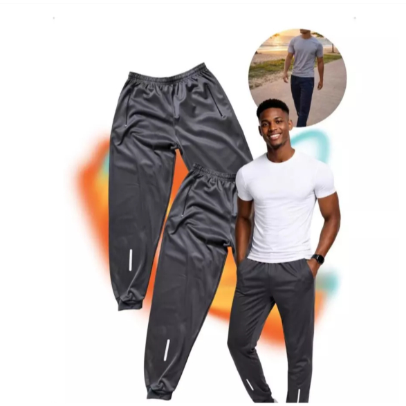 Calças Jogger Unissex Refletiva Esportiva Tecido Chimpa Academia Corrida Casual Masculina Feminina envio imediato