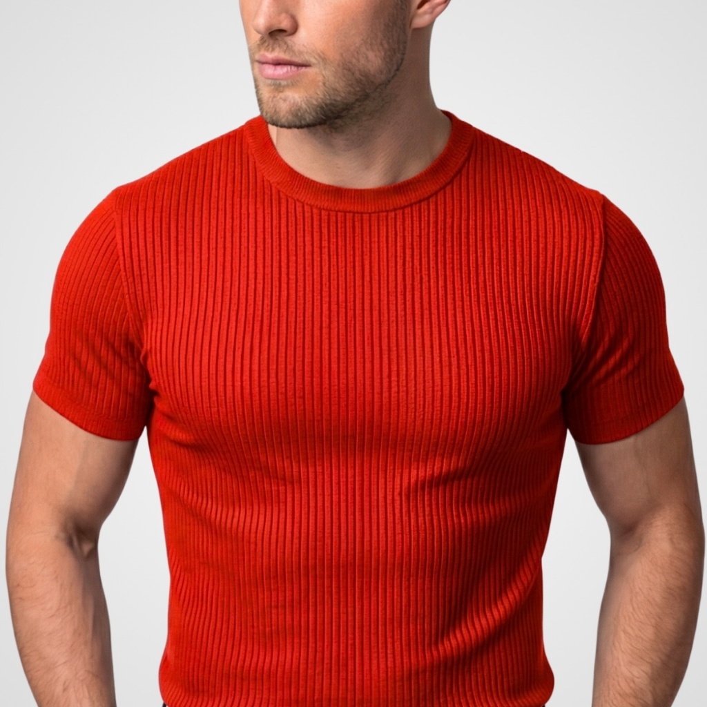 Camiseta Canelada Premium Masculina Slim Justa Americana Academia
