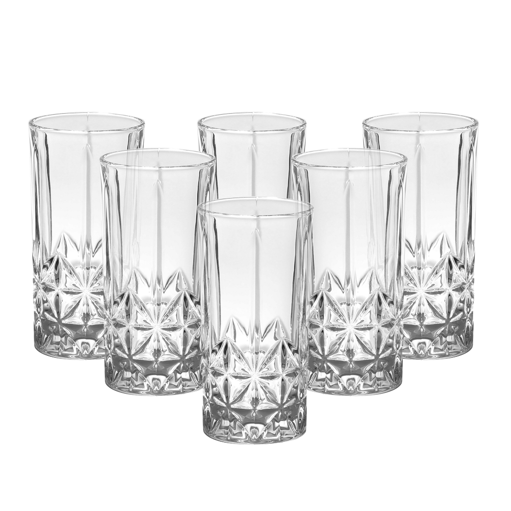 Jogo de 6 Copos Altos para Drink Stella 360ml em Vidro – Wolff