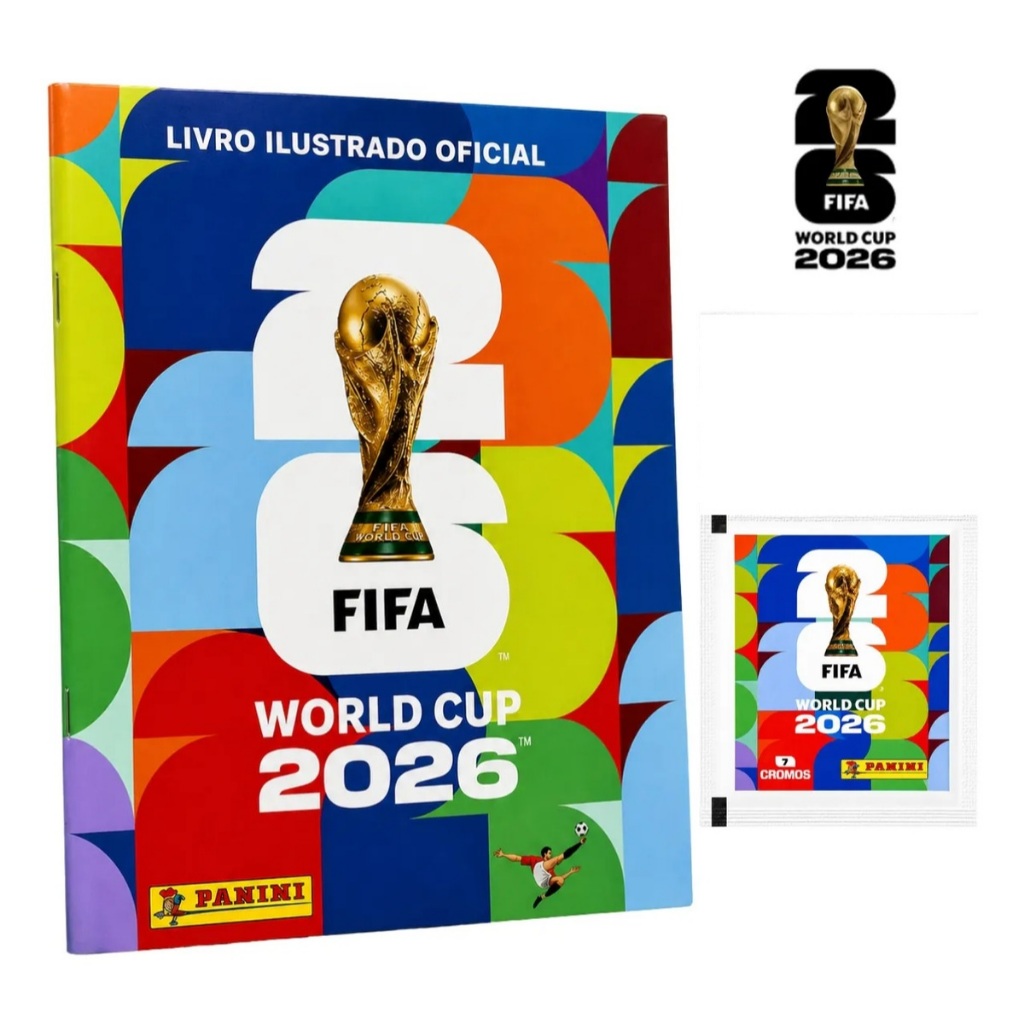 Album Oficial Copa do Mundo + 7 Figurinhas 2026 Complete seu álbum - Album Capa Mole