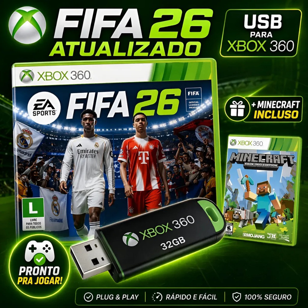 Fifa 2026 Xbox 360 Atualizado Temporada 26