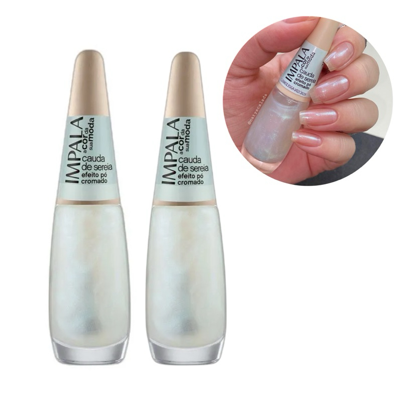 Kit 2 Esmalte Impala A Cor da Sua Moda Cauda de Sereia ( 2 Unidades )