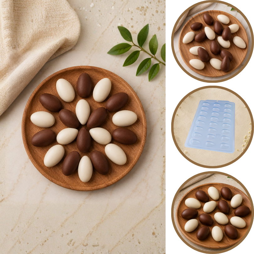 1~5 Forma BWB Simples Semiprofissional, Alto Rendimento Doces Finos Chocolates Cód. 3633- SP OVO 20G (CHOCO)