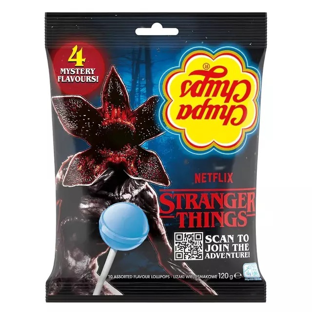 Pirulitos Chupa Chups Stranger Things 4 Sabores 120g