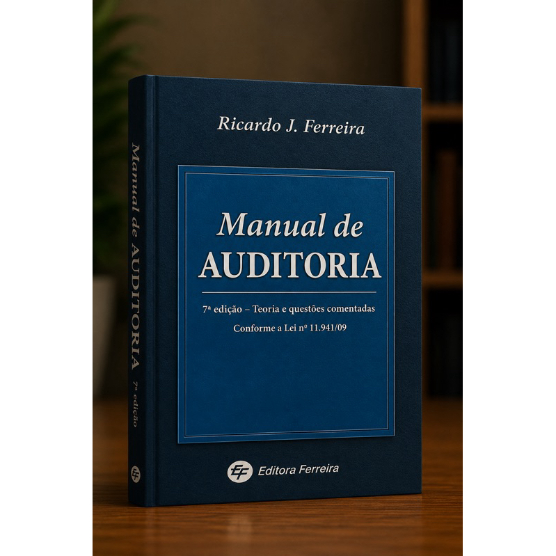 Manual de Auditoria - 7• Edição - Teoria e questões comentadas - Ricardo J.Ferreira | Capa Dura (usado)