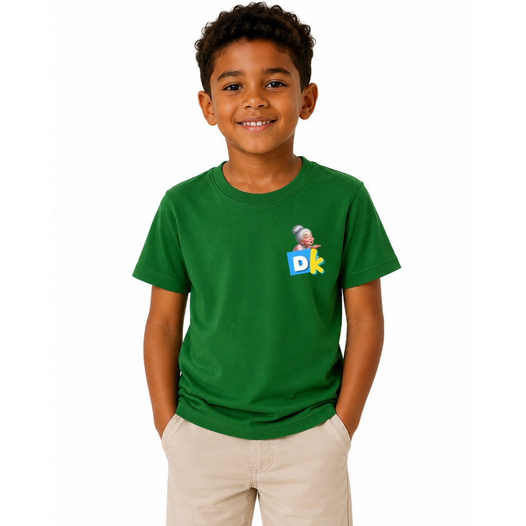 Camiseta Básica lisa, estampada, Infantil de Algodão – Conforto e Estilo para o Dia a Dia Manga Curta Menino