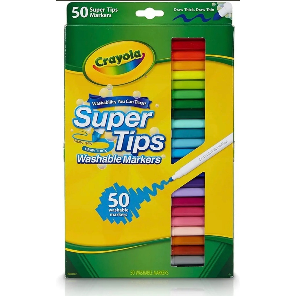 Canetinha Super Tips Lavável Washable 50 Cores Crayola