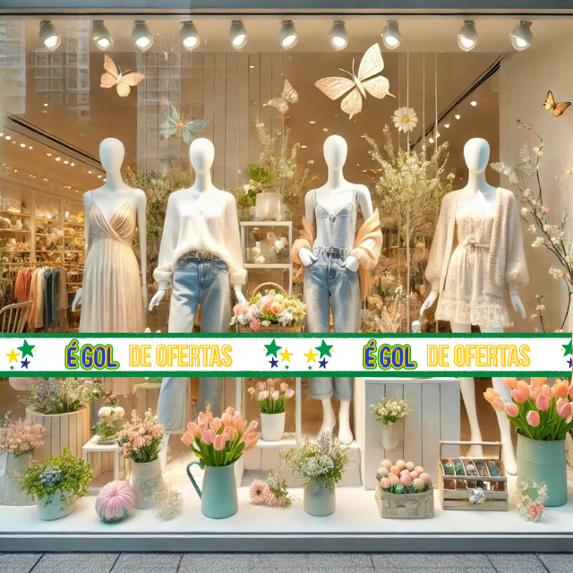 Adesivo Faixa Decorativa Para Vitrine Copa Do Mundo Vitrine 15x1m