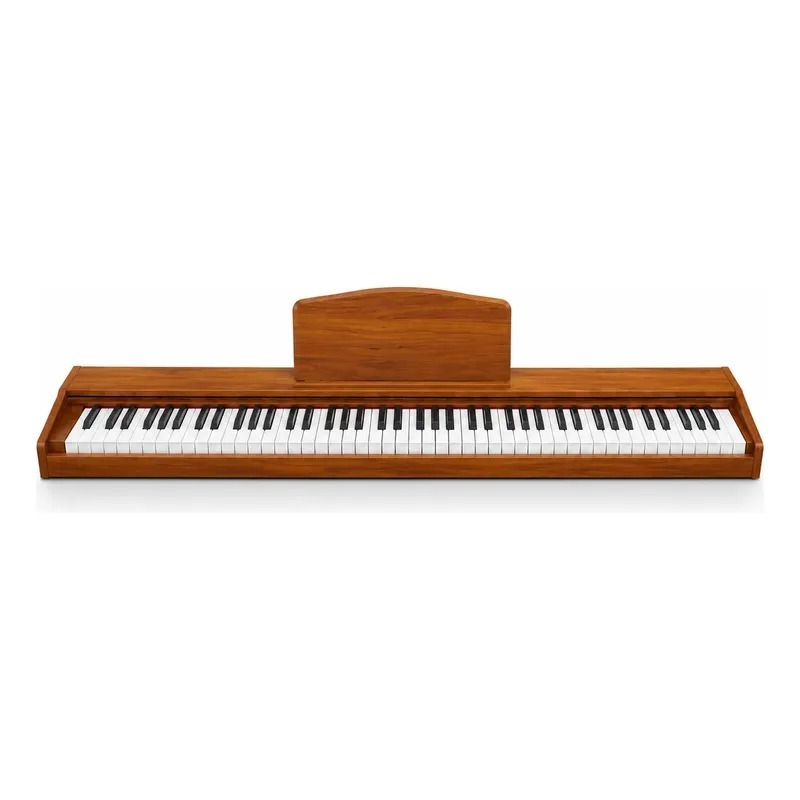Piano Digital Teclado Musical 88 Teclas Sensíveis ao Toque Marrom MSC A1