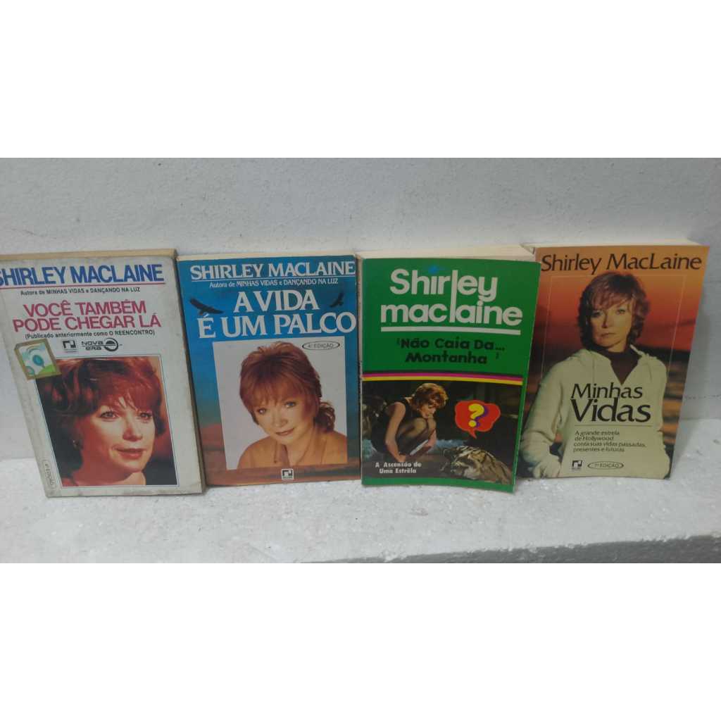 LIVROS- SHIRLEY MACLAINE- 4 VOLUMES- USADOS MUITO BOM ESTADO- RAROS