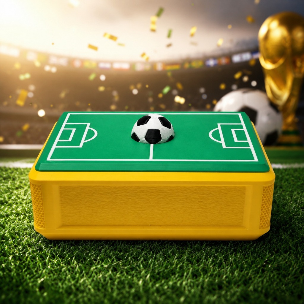 Porta Figurinhas Premium Copa do Mundo 2026 Caixa Organizadora Estojo Álbum Cards Futebol Edição Colecionador
