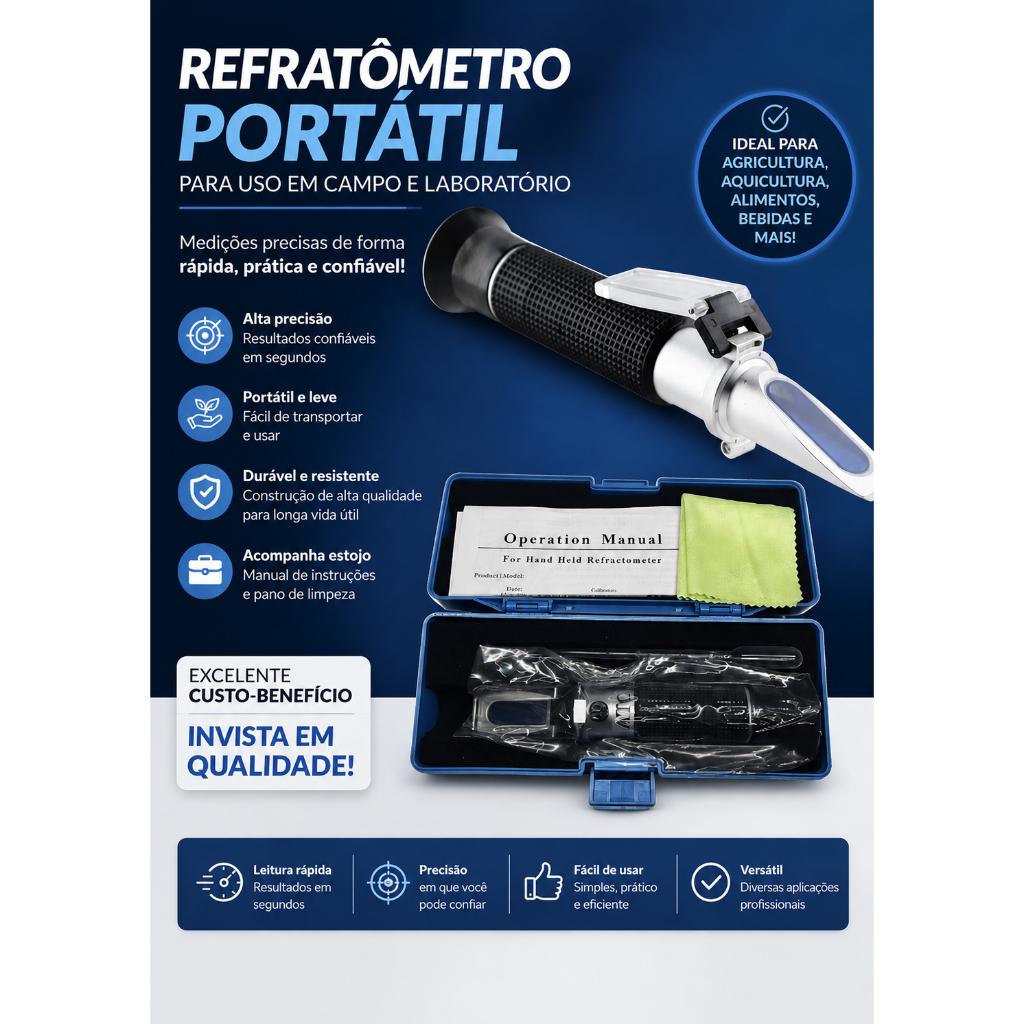 Refratometro Ocean Tech Medidor Salinidade Aquario Marinho