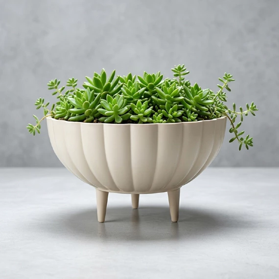 Vaso Decorativo Bacia Moranga 15x25 Alto Brilho Jardim Planta Cachepô Multiuso Fruteira