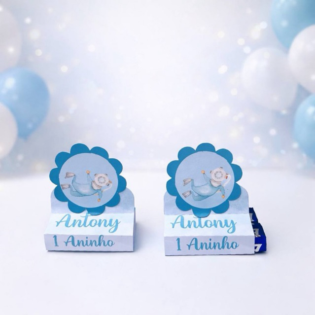 Porta Bis Duplo Fundo do Mar Personalizado/Lembrancinha de Festa/Aniversário/Lembrancinha Festa Infantil