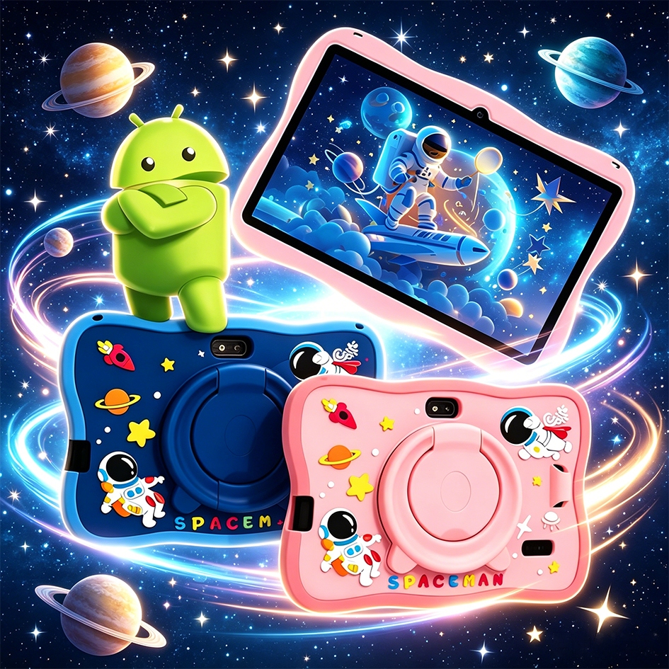 Tablet Infantil 7" Q8 64GB Android 13 Quad Core com Capa Protetora Espacial - Estudos e Entretenimento