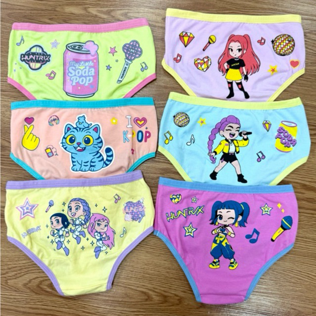 Kit com Calcinha Infantil 5, 3 ou 2  unidades Algodão Premium Menina Toque Suave Desfralde Confortável 0 a 10 anos