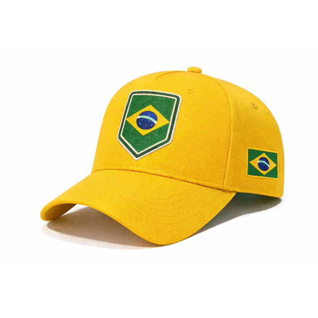 Bone Aba Curva Bulier Modas Brasil Seleçao Brasileira Copa Do Mundo 2026 Verde Amarelo