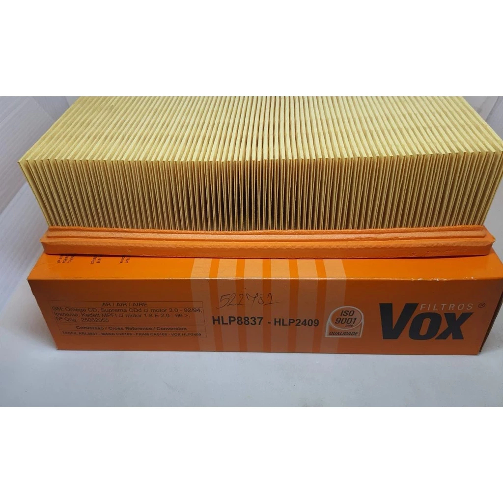 FILTRO DE AR VOX HLP-8837 OMEGA SUPREMA IPANEMA KADETT