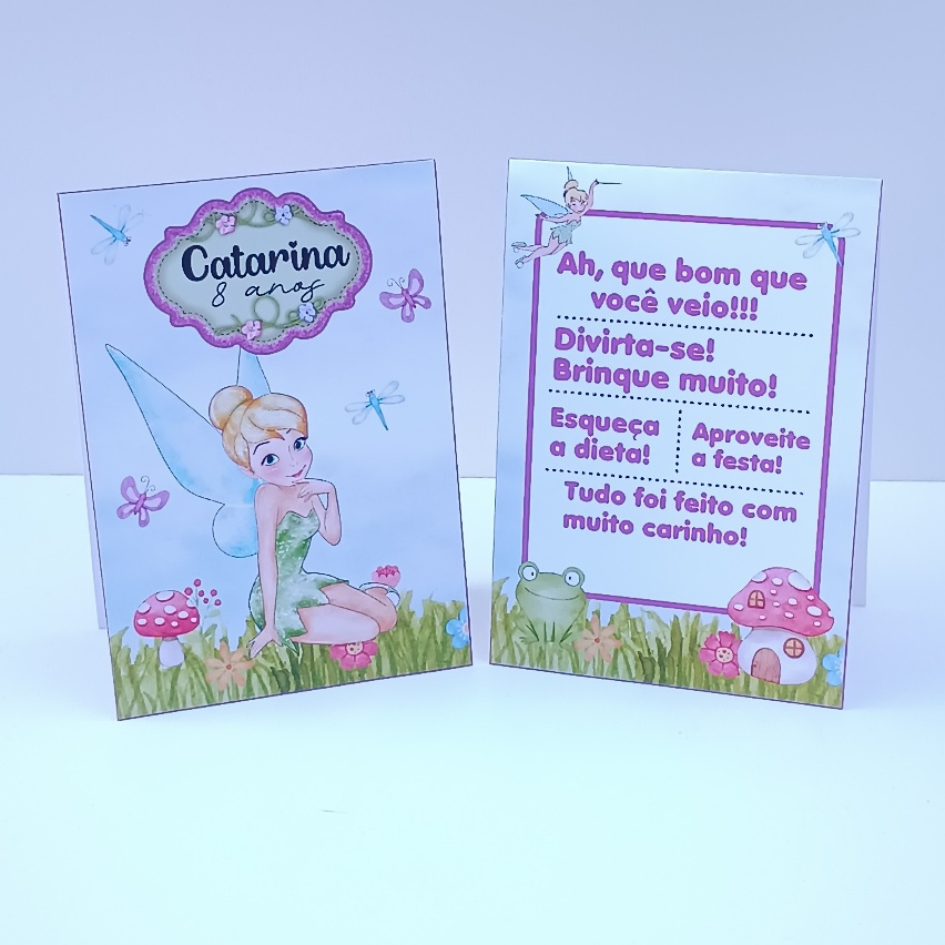 Plaquinha de Agradecimento Tinker Bell l Personalizados l Lembrancinha de Festa l Aniversário