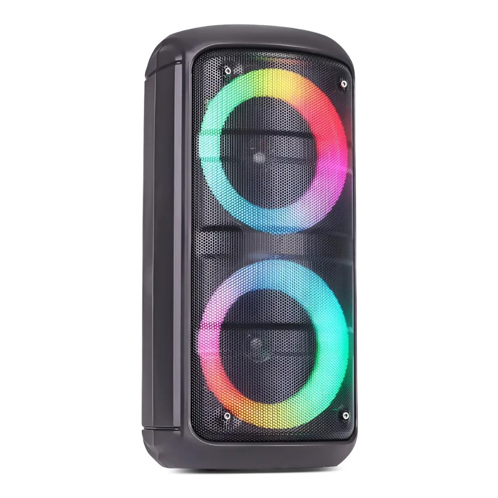 Caixa de Som Portátil Bluetooth Grasep D-3203 Portátil LED Karaokê Rádio FM USB 10W