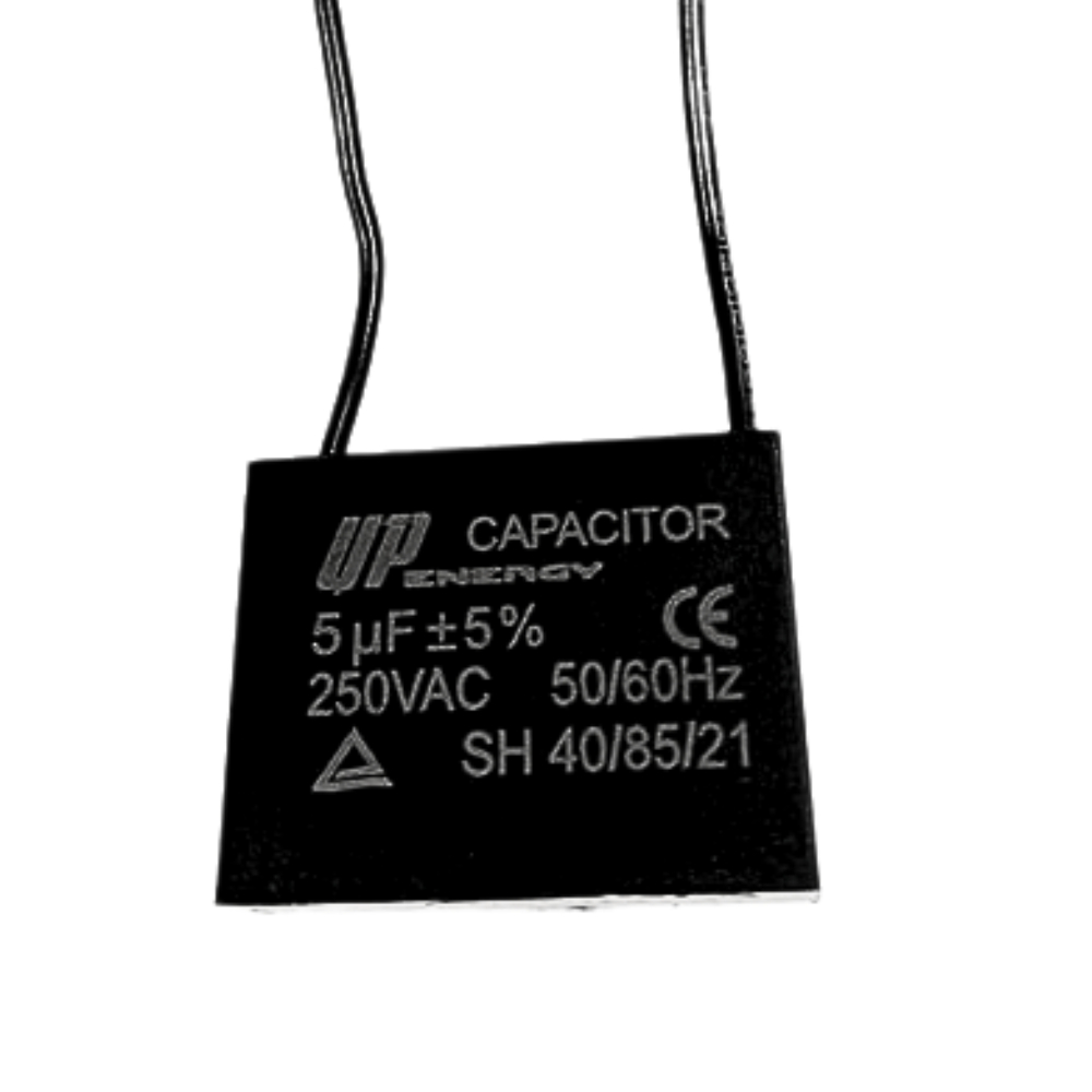 Capacitor Quadrado P/ Ventilador 2 Fios 5uf 50/60hz 250vac