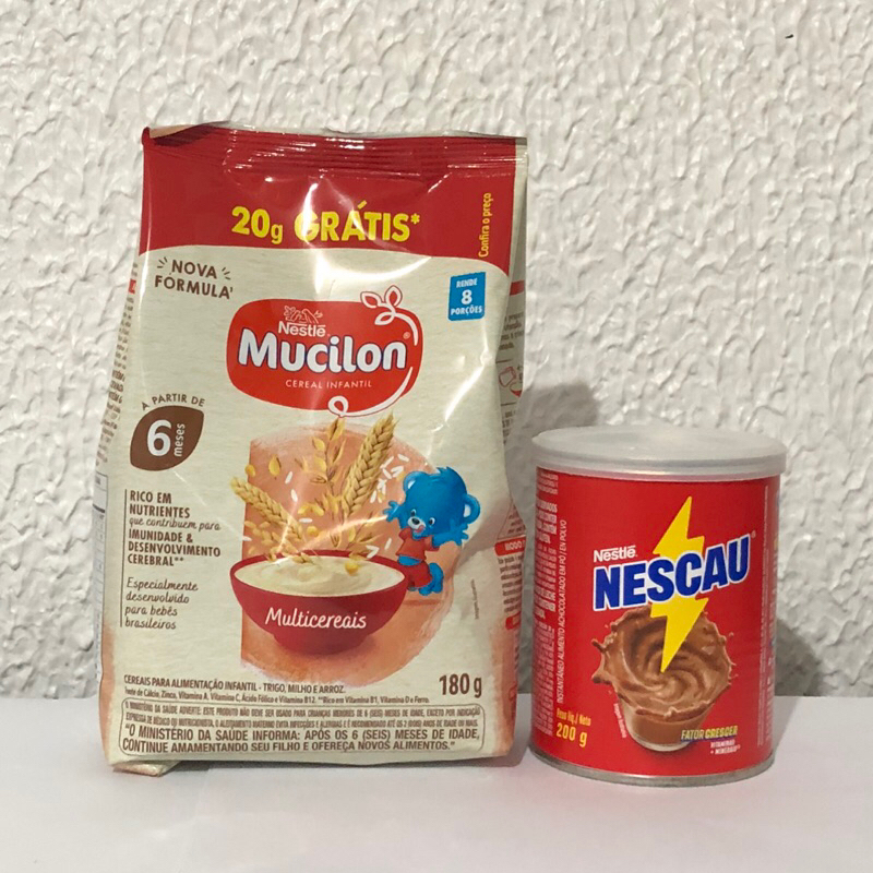 Kit Mucilon Multicereais Sachê 180g + Nescau Lata Pequena 200g