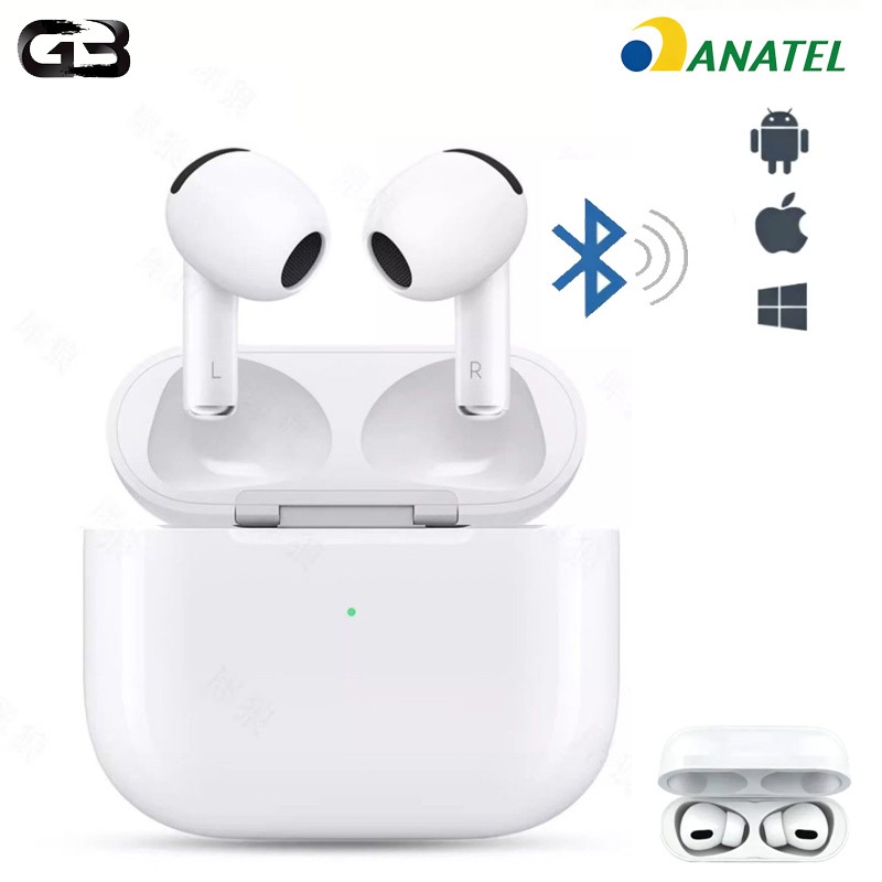 Airs Pro TWS Sem Fio Com Cancelamento De Ruído Bluetooth Pop-Up Estéreo Baixo Peso Fone De Ouvido Para Apple Ios Android