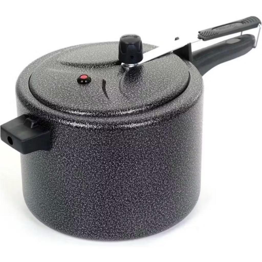 PANELA DE PRESSÃO 7 LITROS ASJ PRETA CRAQUEADA ENVIO IMEDIATO