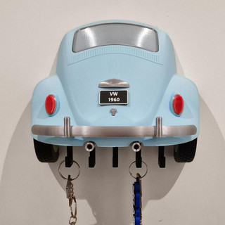 Porta Chave Fusca Retro 5 Ganchos Organizador Decorativo Parede