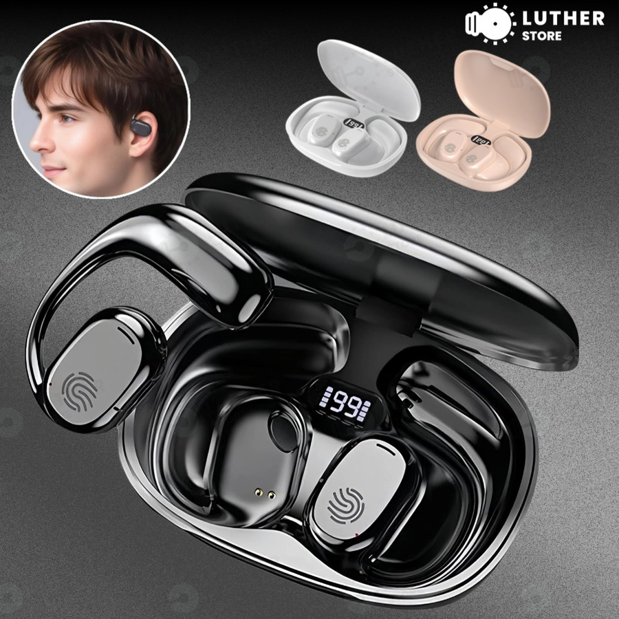 Fones de Ouvido Bluetooth Esportivo TWS 5.3 - Leve, Resistente e com Display de Bateria-B8
