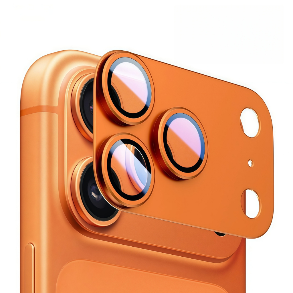 Protetor de lente da câmera traseira integrado para iPhone 17 Pro Max