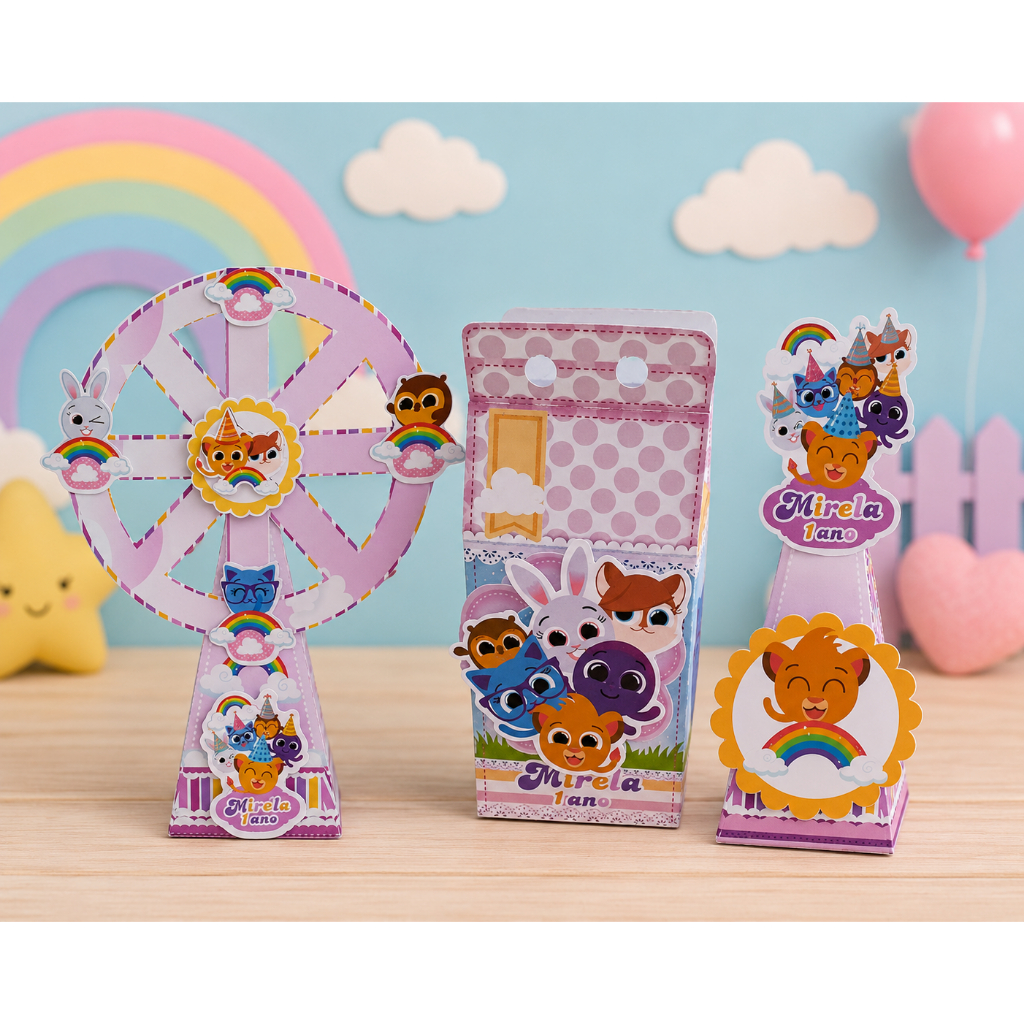 Kit 30 Lembrancinhas personalizadas  Aniversario Bolofofos Festa infantil caixinhas