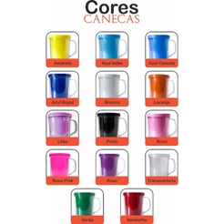 Canecas Acrílica Lisa Para Personalizar Lembrancinha Festa 14 Cores Disponíveis PRONTA ENTREGA