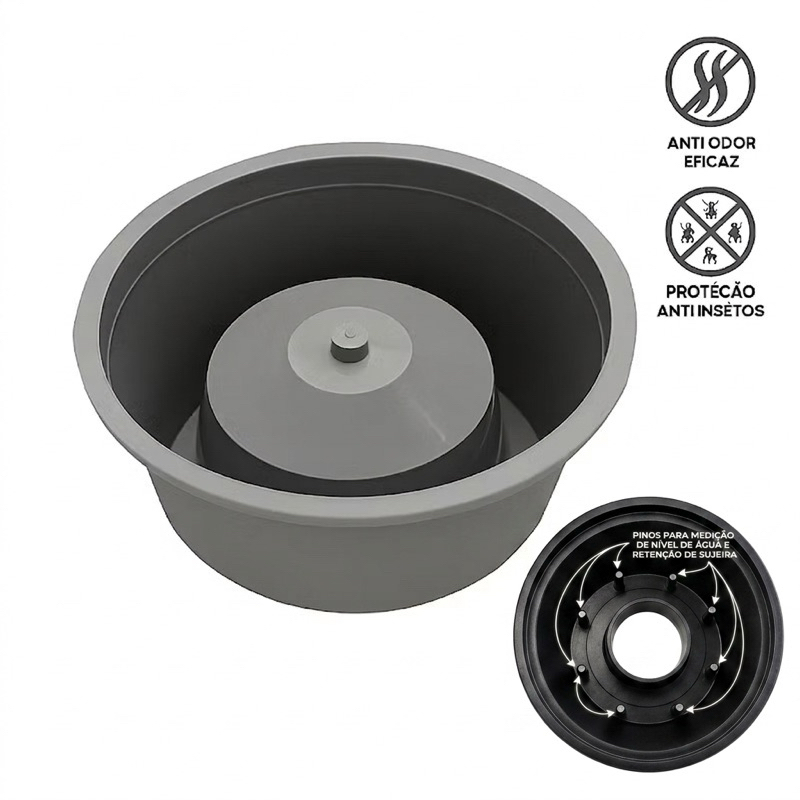 Adaptador Ralo Mau Cheiro Modelo de 10cm Porta Ralos Grelhas Odor Banheiro Evita Mau Cheiro