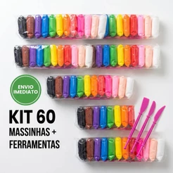 60-240 PCS Massinhas Modelar Atóxicas 12-24 Cores Não Suja Mãos Anti Estresse Educativo Infantil