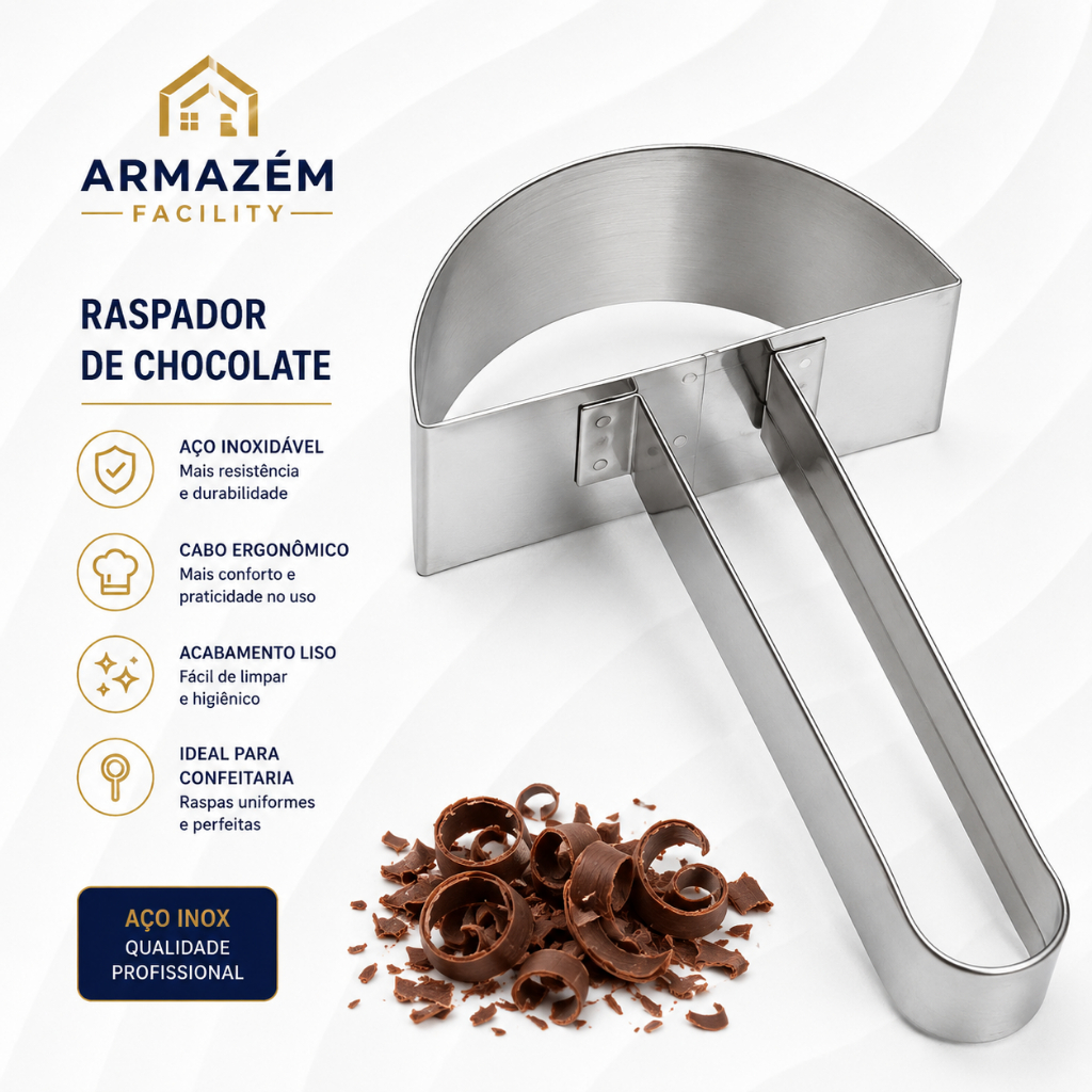 Raspador De Chocolate Meia Lua formato Esfhira