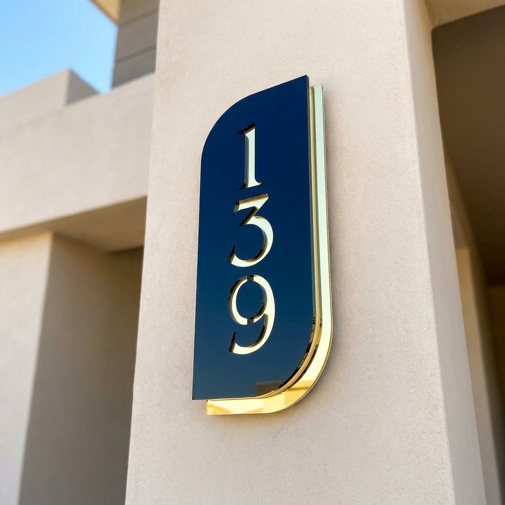 Placa com Número residencial em Acrílico 20cm e 30cm para apartamento casa prédio comércio personalizada