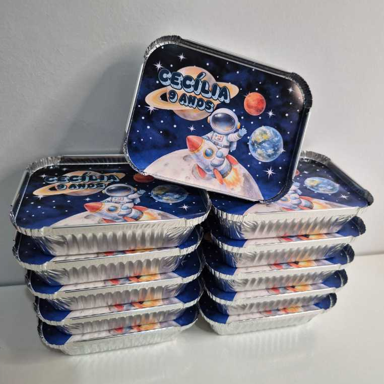 Astronauta Marmitinhas Festa Aniversário Infantil Personalizada com Nome e Idade | Lembrancinha personalizada | Galaxia