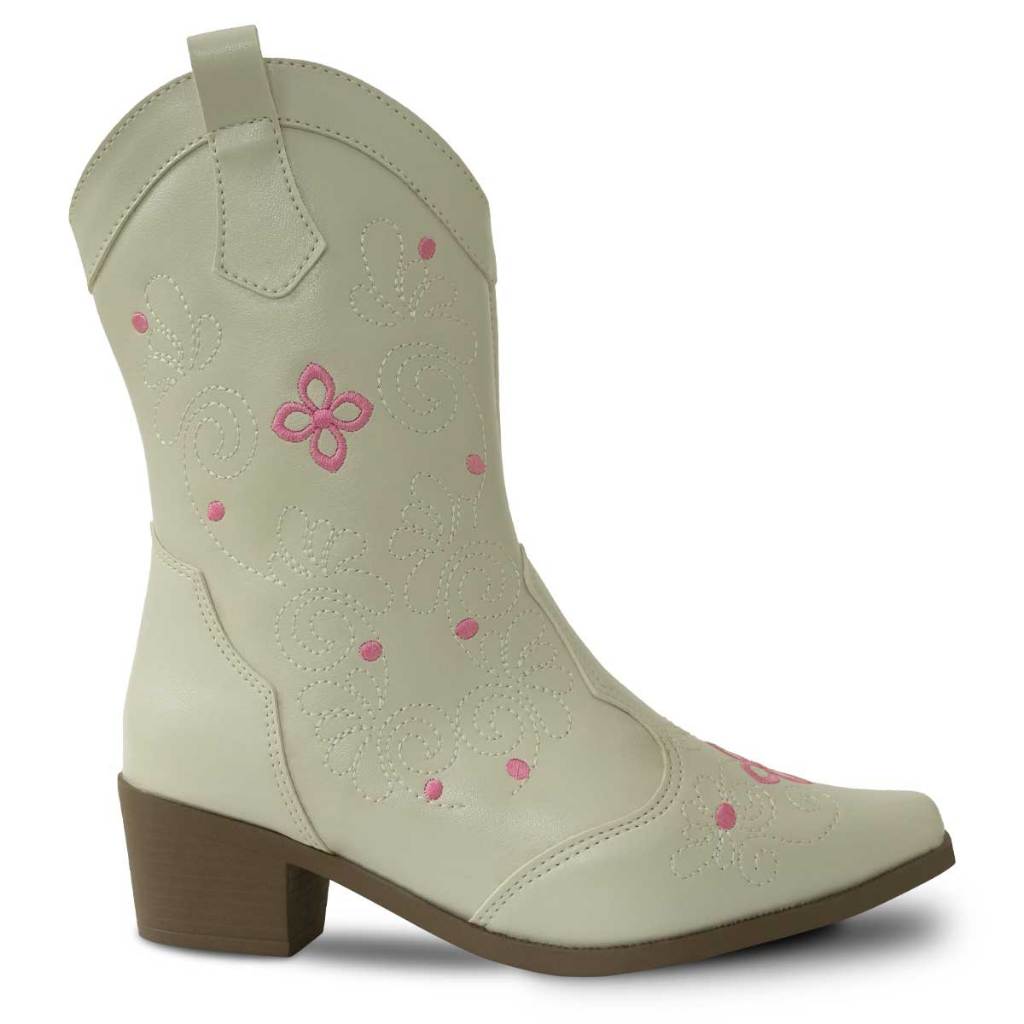 Bota Infantil Texana Menina Boiadeira Nº30 ao 37 Moda Country Bordada 09.62J