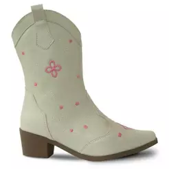 Bota Infantil Texana Menina Boiadeira Nº30 ao 37 Moda Country Bordada 09.62J