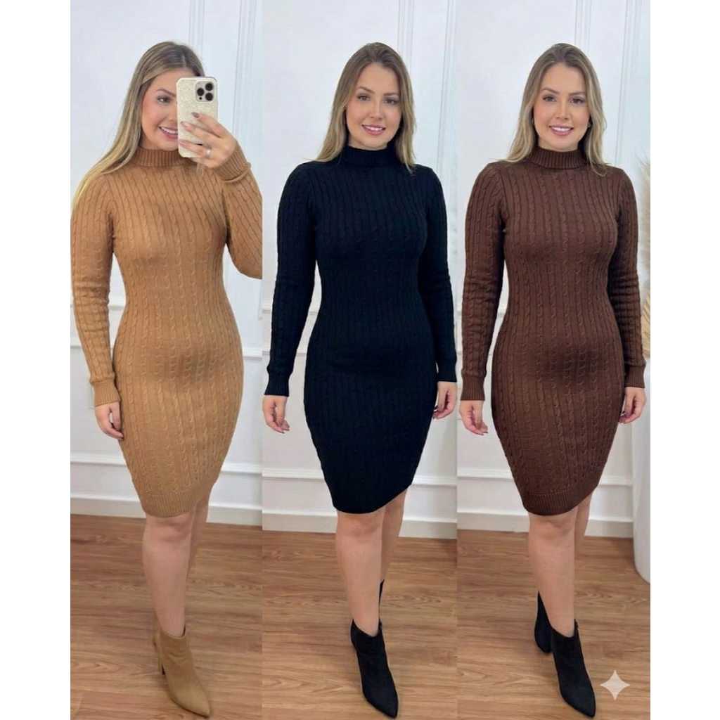 VESTIDO TRANSA MANGA LONGA DE MODAL