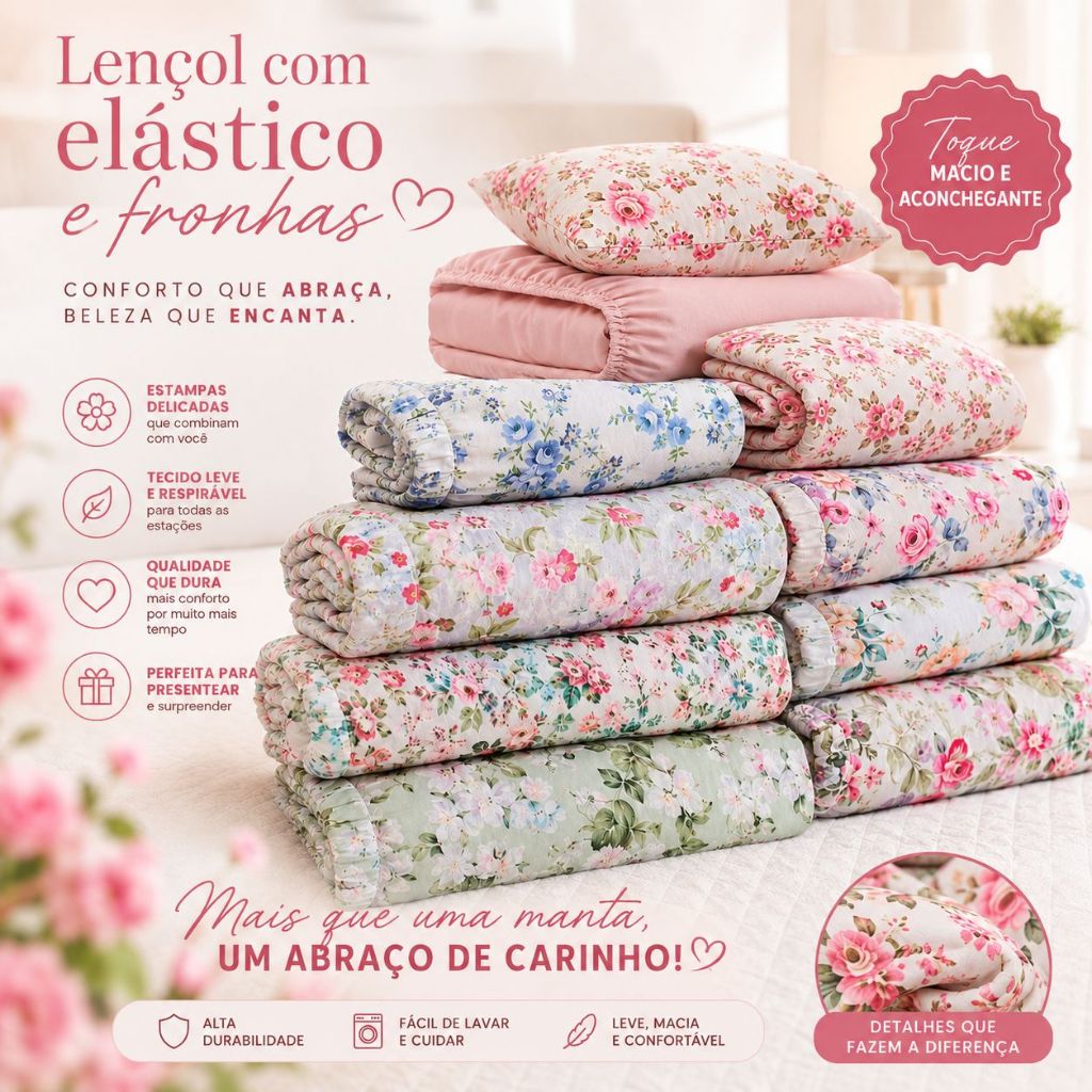 Jogo De Cama Lençol Casal Padrão 03 Pçs Estampa Sortida Roupa de Cama Solteiro e Queen Lençol Fronha