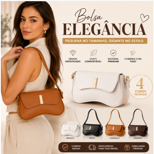 Bolsa Feminina Moderna Elegante Premium | Pequena no Tamanho, Gigante no Estilo