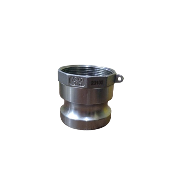 Engate Rápido Camlock Tipo A 2" Inox 316 - Adaptador Macho Rosca Fêmea