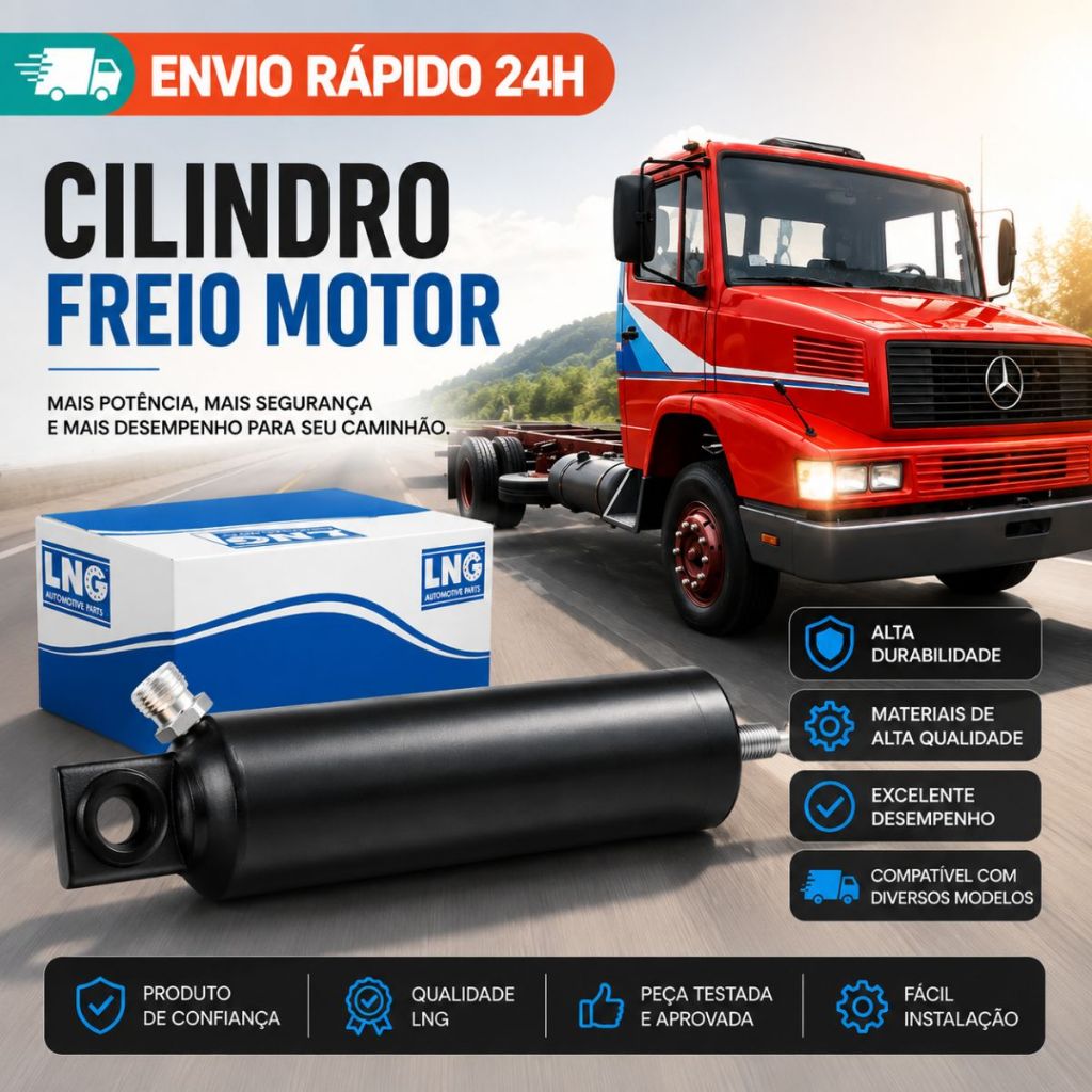 Cilindro Freio Motor Mercedes 1618 1620 1621 1418 Scania R113 R143 Compatível