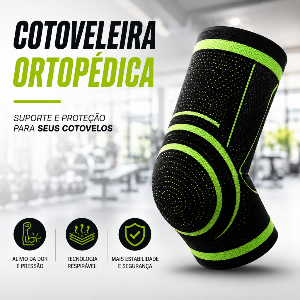 Cotoveleira Epicondilite Compressão Ortopédica Anti Dor Ajustável Protetor Cotovelo