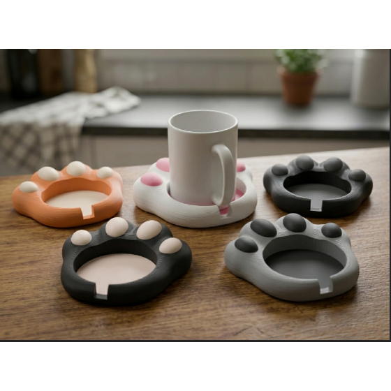 Suporte Para Copo Caneca Lata Pata Gato Fofo