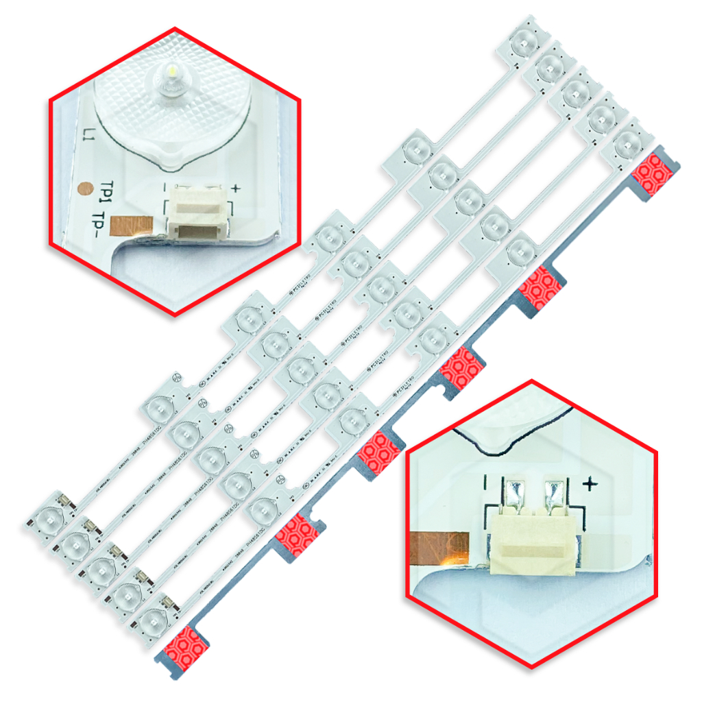 Kit 6 Barras de Led Dl4844 Dl4845 48l2400 Ph48S61dg Original