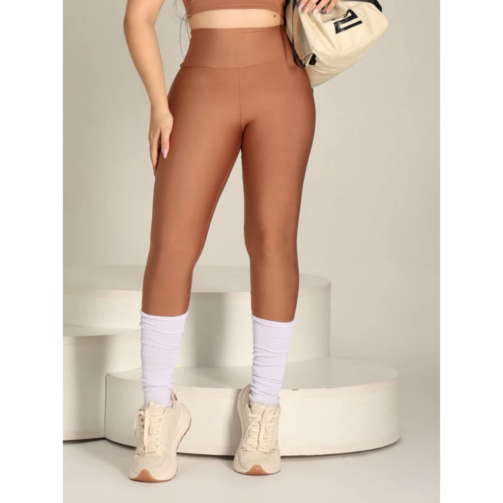 Calça Legging  de Cintura Alta para Academia Feminina Esportiva  Modeladora Cores Verão — imagem 1